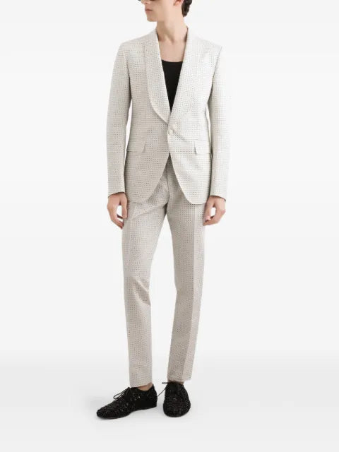 Dolce & Gabbana jacquard dotted blazer
