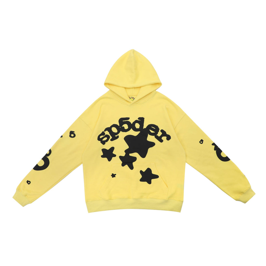 Sp5der Hoodie Spider Web Star Printed Casual