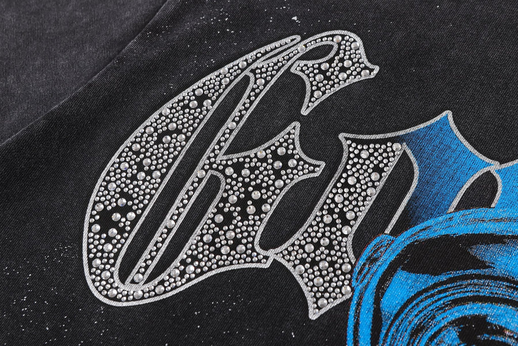 Godspeed Blue/Red Graphic Short-Sleeve T-Shirt