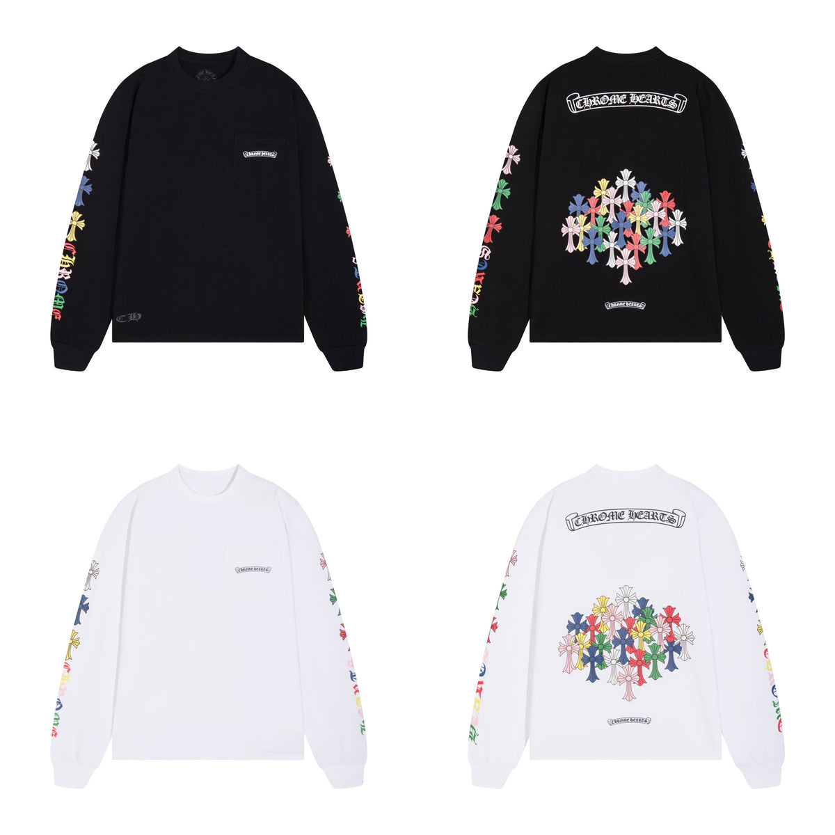 CHROME-HEARTS Men's Long-Sleeve T-shirt Sweatshirt K8015
