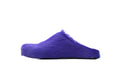 MARNI Long-Hair Calfskin Fussbett Sabot Purple