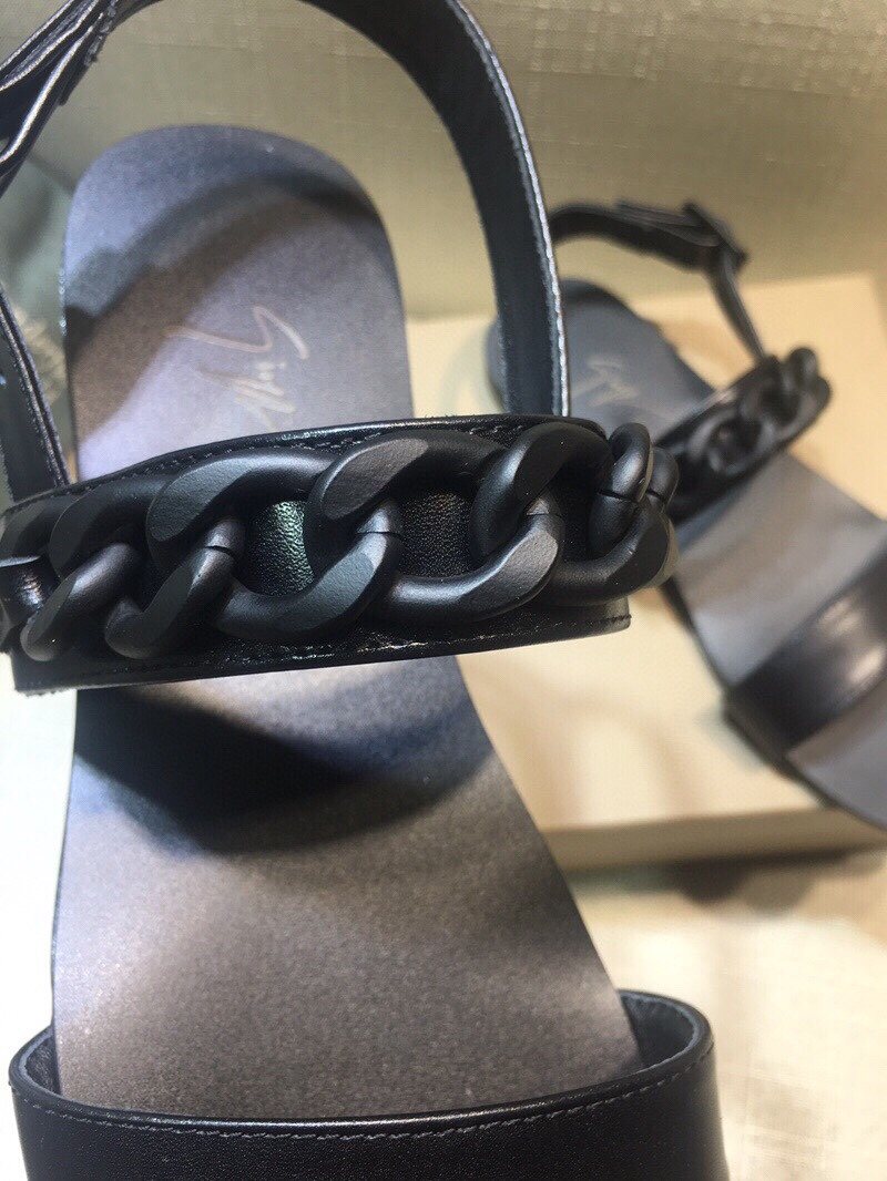 Giuseppe Zanotti Black Braided Open-Toe Sandals