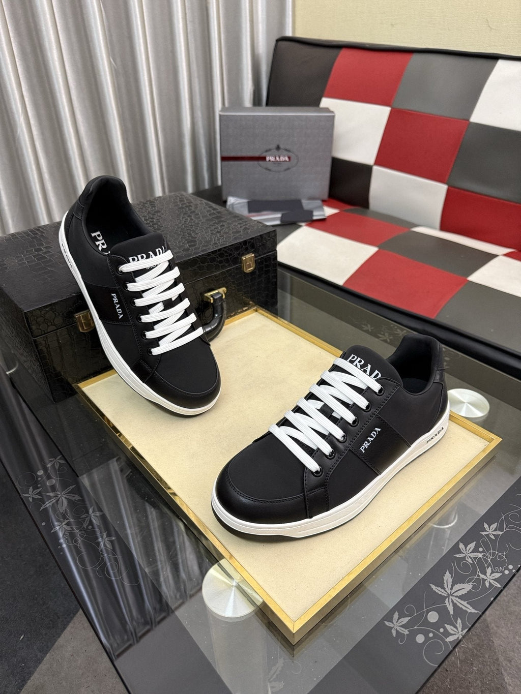 Prada Low-Top Lace-Up Sneakers