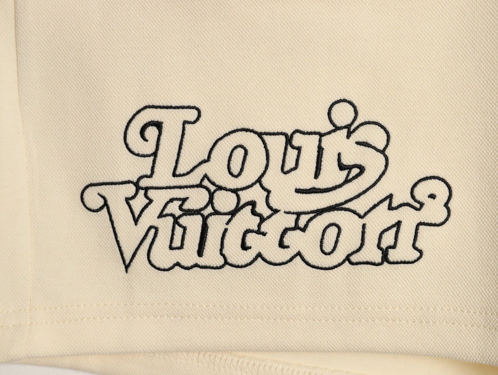 Louis Vuitton Dual-Logo Drawstring Shorts - Cream